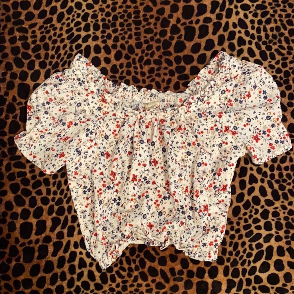 Off the shoulder crop top